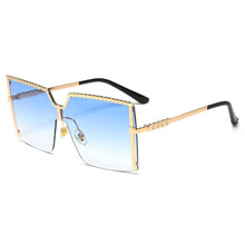 Load image into Gallery viewer, Square Semi-Rimless Sunglasses For Women Mens UV400 Gradient Sun Glasses 2023 Influencer Fashionable Trendy Women&#39;s