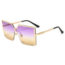 Load image into Gallery viewer, Square Semi-Rimless Sunglasses For Women Mens UV400 Gradient Sun Glasses 2023 Influencer Fashionable Trendy Women&#39;s