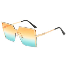 Load image into Gallery viewer, Square Semi-Rimless Sunglasses For Women Mens UV400 Gradient Sun Glasses 2023 Influencer Fashionable Trendy Women&#39;s