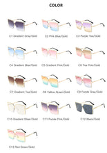 Load image into Gallery viewer, Square Semi-Rimless Sunglasses For Women Mens UV400 Gradient Sun Glasses 2023 Influencer Fashionable Trendy Women&#39;s