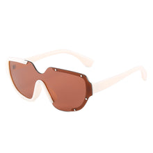 Load image into Gallery viewer, Square Semi-rimless Green Sun Glasses Shades 2023 summer Brand Designer Trendy Beach Vacation Sunglasses Oculos De Sol