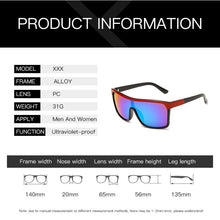 Load image into Gallery viewer, Square Sexy Colorful Unisex  Men Women Famous Brand Designer Sun Glases UV400 Sunglasses Male Female for Women Men