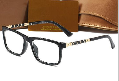 Square Small Frame  Glasses Women'S 2023  Brand Designer For Men'S  Eyewears Ladies Clear Plain Mirror With Box