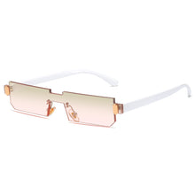 Load image into Gallery viewer, Square Small Sunglasses Retro Women&#39;s Sunglasses Vip Vintage One Piece Rimless Sun Glasses Men Clear Pink Shades Uv400 Eyewear