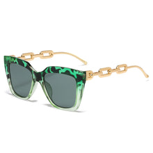Load image into Gallery viewer, Square Summer Beach Sunglasses UV400 2023 Flat Top Cat Eyes Vintage Outfit Sunscreen Gold Chain Sun Glasses