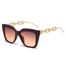 Load image into Gallery viewer, Square Summer Beach Sunglasses UV400 2023 Flat Top Cat Eyes Vintage Outfit Sunscreen Gold Chain Sun Glasses