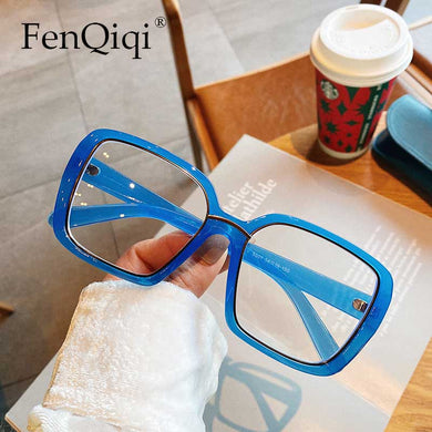Square Sunglasses Big Frame Women Sun Glasses Oval  Brand Designer Vintage Oversized Blue Light Eyeglasses Frames Opyical
