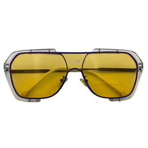 Square Sunglasses Cool Irregular One Big Frame Bungee Glasses Street Party Beach Women Round Face Trendy Man Sunglasses