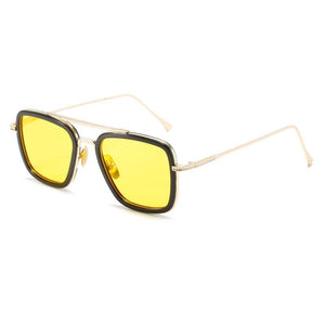 Square Sunglasses Lentes de Iron Man Vintage Retro Metal Frame Sun Glasses Women
