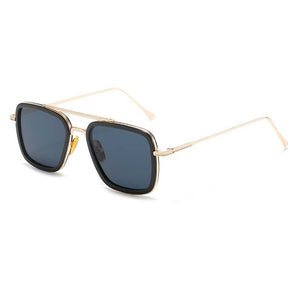 Square Sunglasses Lentes de Iron Man Vintage Retro Metal Frame Sun Glasses Women