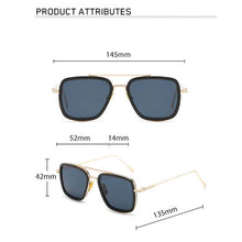 Load image into Gallery viewer, Square Sunglasses Lentes de Iron Man Vintage Retro Metal Frame Sun Glasses Women