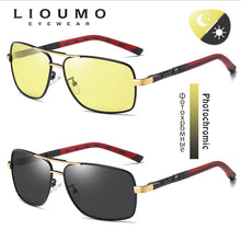 Load image into Gallery viewer, Square Sunglasses Men Polarized Photochromic Day Night Safety Driving Sun Glasses Women HD Square Eyewear gafas de sol hombre