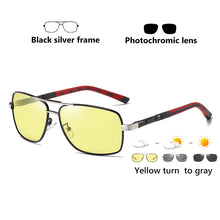 Load image into Gallery viewer, Square Sunglasses Men Polarized Photochromic Day Night Safety Driving Sun Glasses Women HD Square Eyewear gafas de sol hombre