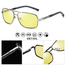Load image into Gallery viewer, Square Sunglasses Men Polarized Photochromic Day Night Safety Driving Sun Glasses Women HD Square Eyewear gafas de sol hombre