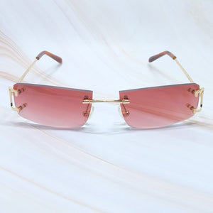 Square Sunglasses Mens Sunglasses Rimless Brand Designer Luxury Brand Sunglasses Carter Wire C Sunglasses Shades Eyewear