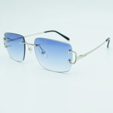 Load image into Gallery viewer, Square Sunglasses Mens Sunglasses Rimless Brand Designer Luxury Brand Sunglasses Carter Wire C Sunglasses Shades Eyewear