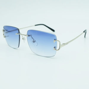 Square Sunglasses Mens Sunglasses Rimless Brand Designer Luxury Brand Sunglasses Carter Wire C Sunglasses Shades Eyewear