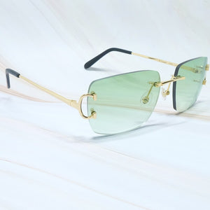 Square Sunglasses Mens Sunglasses Rimless Brand Designer Luxury Brand Sunglasses Carter Wire C Sunglasses Shades Eyewear