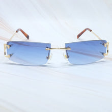 Load image into Gallery viewer, Square Sunglasses Mens Sunglasses Rimless Brand Designer Luxury Brand Sunglasses Carter Wire C Sunglasses Shades Eyewear