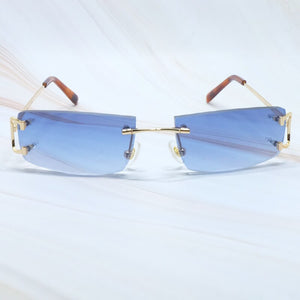 Square Sunglasses Mens Sunglasses Rimless Brand Designer Luxury Brand Sunglasses Carter Wire C Sunglasses Shades Eyewear