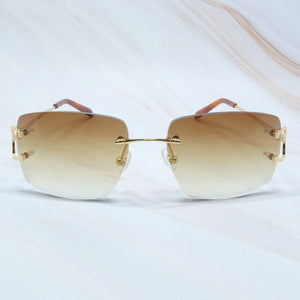Square Sunglasses Mens Sunglasses Rimless Brand Designer Luxury Brand Sunglasses Carter Wire C Sunglasses Shades Eyewear