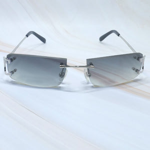 Square Sunglasses Mens Sunglasses Rimless Brand Designer Luxury Brand Sunglasses Carter Wire C Sunglasses Shades Eyewear