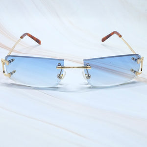 Square Sunglasses Mens Sunglasses Rimless Brand Designer Luxury Brand Sunglasses Carter Wire C Sunglasses Shades Eyewear