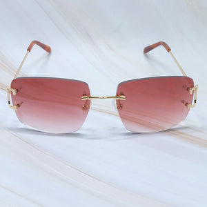 Square Sunglasses Mens Sunglasses Rimless Brand Designer Luxury Brand Sunglasses Carter Wire C Sunglasses Shades Eyewear