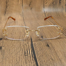Load image into Gallery viewer, Square Sunglasses Mens Sunglasses Rimless Brand Designer Luxury Brand Sunglasses Carter Wire C Sunglasses Shades Eyewear