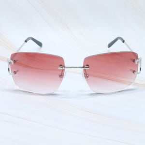 Square Sunglasses Mens Sunglasses Rimless Brand Designer Luxury Brand Sunglasses Carter Wire C Sunglasses Shades Eyewear