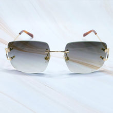 Load image into Gallery viewer, Square Sunglasses Mens Sunglasses Rimless Brand Designer Luxury Brand Sunglasses Carter Wire C Sunglasses Shades Eyewear