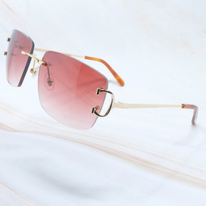 Square Sunglasses Mens Sunglasses Rimless Brand Designer Luxury Brand Sunglasses Carter Wire C Sunglasses Shades Eyewear