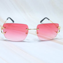 Load image into Gallery viewer, Square Sunglasses Mens Sunglasses Rimless Brand Designer Luxury Brand Sunglasses Carter Wire C Sunglasses Shades Eyewear