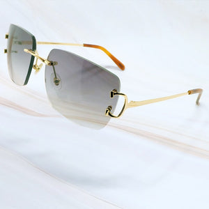Square Sunglasses Mens Sunglasses Rimless Brand Designer Luxury Brand Sunglasses Carter Wire C Sunglasses Shades Eyewear