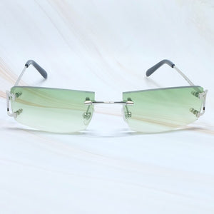 Square Sunglasses Mens Sunglasses Rimless Brand Designer Luxury Brand Sunglasses Carter Wire C Sunglasses Shades Eyewear