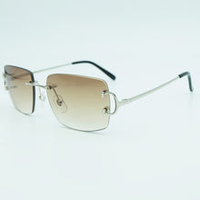 Load image into Gallery viewer, Square Sunglasses Mens Sunglasses Rimless Brand Designer Luxury Brand Sunglasses Carter Wire C Sunglasses Shades Eyewear