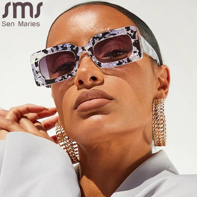 Square Sunglasses Women 2023 Retro Gradient Sun Glasses Men Blue Small Frame Glasses Rectangle Vintage Eyewear UV400