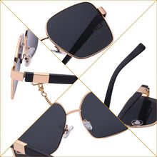 Load image into Gallery viewer, Square Sunglasses Women 2023  Brand Designer Black Punk Sun Glasses For Men With A Box And Chain Steampunk Sunglass