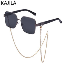 Load image into Gallery viewer, Square Sunglasses Women 2023  Brand Designer Black Punk Sun Glasses For Men With A Box And Chain Steampunk Sunglass