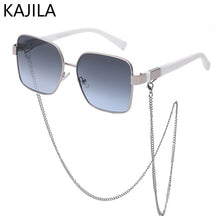Load image into Gallery viewer, Square Sunglasses Women 2023  Brand Designer Black Punk Sun Glasses For Men With A Box And Chain Steampunk Sunglass