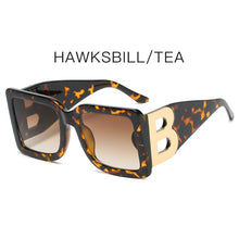 Carica l&#39;immagine nel visualizzatore di Gallery, Square Sunglasses Women 2023 Big Frame Shades Men Brand  Sun Glasses UV400 Oversized B Sunglasses Designer