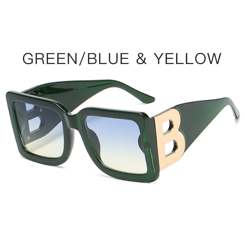 Square Sunglasses Women 2023 Big Frame Shades Men Brand  Sun Glasses UV400 Oversized B Sunglasses Designer