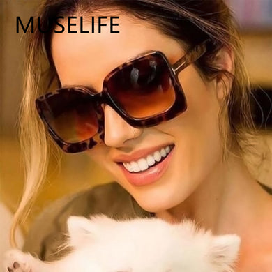 Square Sunglasses Women 2023 Vintage Brand Oversize T Women's Sun Glasses Black Gradient Female Glasses Men.s Oculos UV400