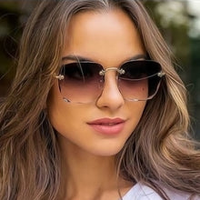 Load image into Gallery viewer, Square Sunglasses Women Brand Designer Rimless Gradient Sun Glasses Shades Cutting Lens Ladies Frameless Eyeglasses