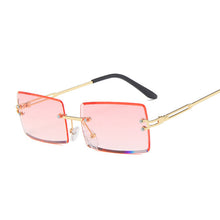 Load image into Gallery viewer, Square Sunglasses Women Brand Designer Rimless Gradient Sun Glasses Shades Cutting Lens Ladies Frameless Eyeglasses