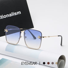 Load image into Gallery viewer, Square Sunglasses Women Brand Designer Gradient Sun Glasses Female Classic Retro Little Bee Frameless Ladies Oculos De Sol