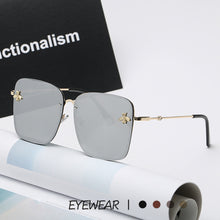 Load image into Gallery viewer, Square Sunglasses Women Brand Designer Gradient Sun Glasses Female Classic Retro Little Bee Frameless Ladies Oculos De Sol
