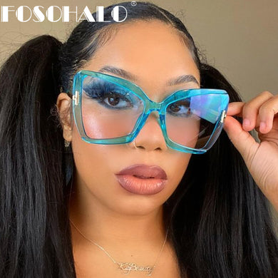 Square Sunglasses Women Luxulry Brand Design Retro Glasses Frame For Men Oversized Gradient Eyeglasses Spectacle UV400