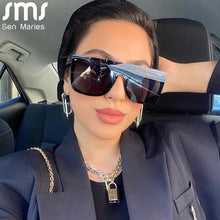 Carica l&#39;immagine nel visualizzatore di Gallery, Square Sunglasses Women  Brand Designer Sunglasses Men Gradient Lens Big Frame Retro Eyeglasses Eyewear Sun Glass Shades