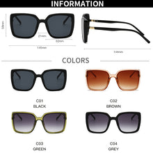 Load image into Gallery viewer, Square Sunglasses Women Retro Gradient Oversized Sun Glasses Big Frame Sun Glasses Ladies Eyeglasses Outdoor Goggles UV400 Gafas